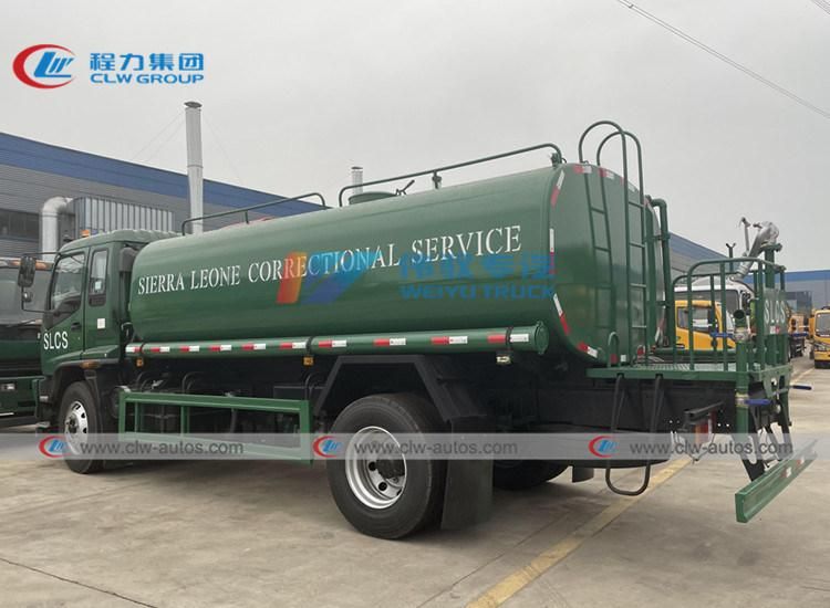 Japan 6 Wheels 14m3 4tons Watering Cart Water Carrier Tank Water Sprinkler Truck