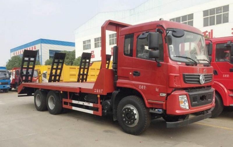Dongfeng 6X4 12tons Flat-Bed Truck Low-Bed Tow Truck