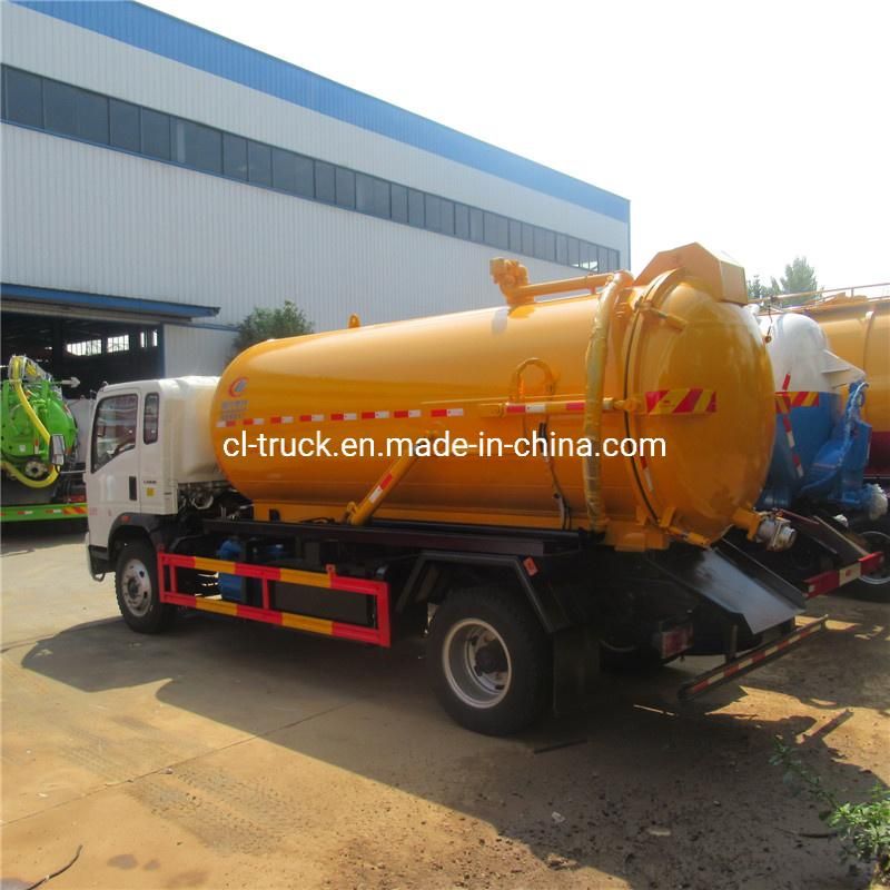 China Sinotruk HOWO 4*2 5000liters 6000liters 7000liters 8000liters City Street Shaft/Wells Cleaning Truck 8t 8tons Fecal Sewage Vacuum Suction Truck on Sale