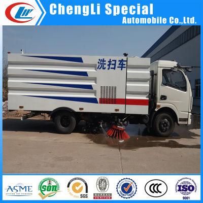 4m3 Water Tank 9cbm Road Washer Cleaning Sweeper Truck
