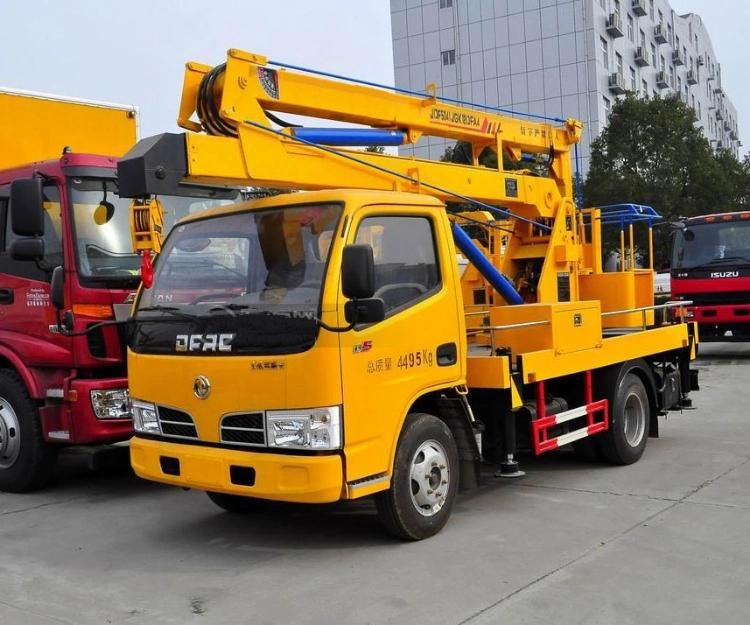 Electrical Pole 18m 20m Crane Hoisting Skylift Cherry Picker Double Cabin Dongfeng Sky Lift Bucket Truck 22meters