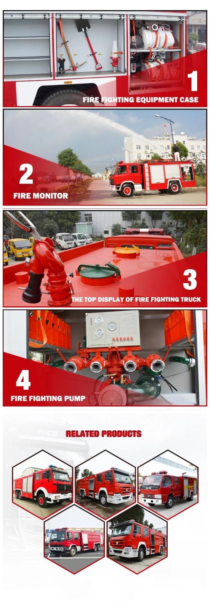 Factory Sale 4X2 Sinotruk Water and Foam Tanker Fire Truck Fire Fighting Truck
