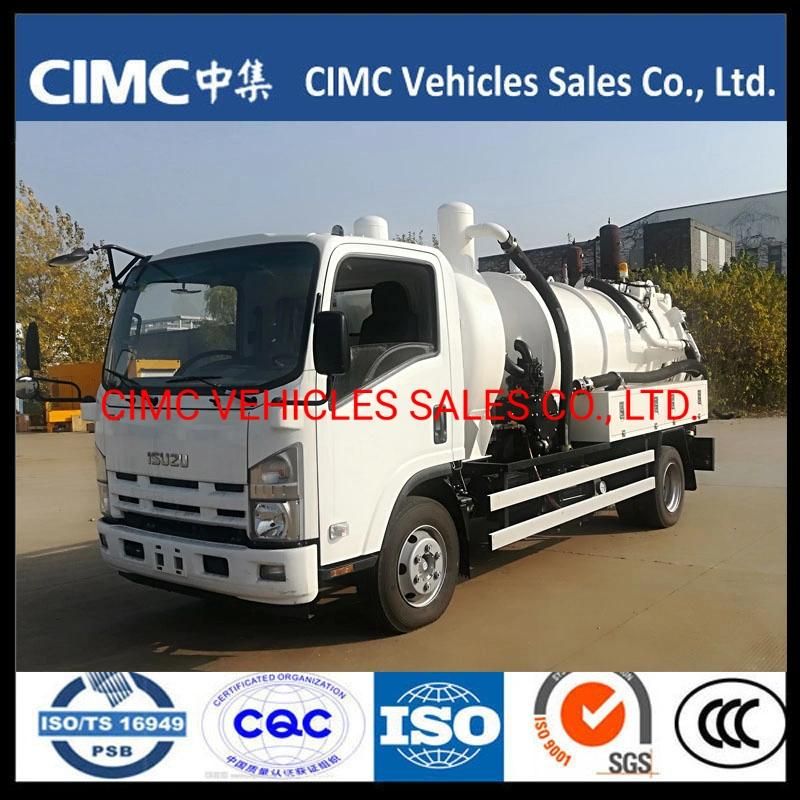 Isuzu Nqr 4X4 Sewer Sewage Vacuum Tanker Fecal Suction Truck 4000L 5000L