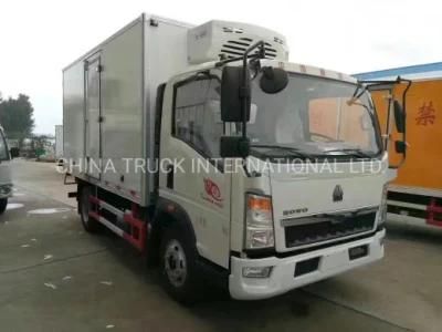 Sinotruck HOWO 4X2 Food Refrigerator Cargo Truck with Manual