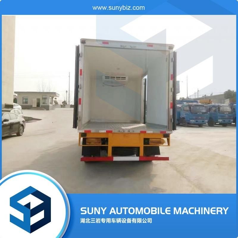 Factory Price Sino HOWO 2-5 Tons 6 Wheeler Refrigerator Freezer Food Box Truck in Philippines Used