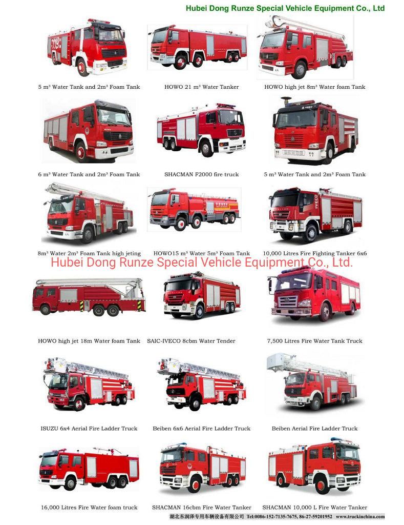 Sinotruk HOWO 12 Wheelers Water Bowser Fire Trucks 20000 -28000liters with Fire Pumper