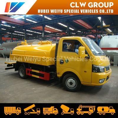 2000-3000 Liters Dongfeng 4X2 Mini Fecal Suction Truck Sewage Vacuum Suction Truck for Sale