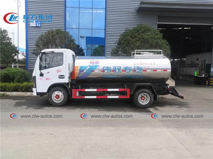 China Factory Dongfeng 5t Pure Water Tank Truck 5tons Milk Tank Truck 5cbm Drinking Fresh Milk Transport Tank Truck