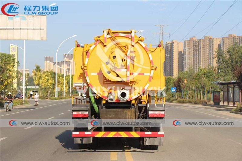 Dongfeng Furuicar 3000liters Water Tank 5000liters Sewage Tank High Pressure Jetting Vacuum Sewage Suction Truck Septic Tank Truck