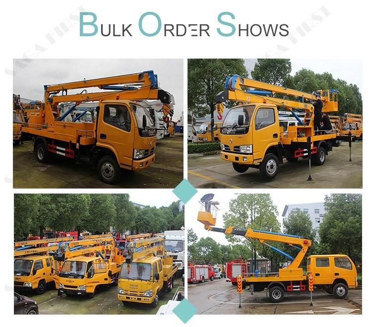 14m 16m Cherry Picker 4X4 Truck Mounted Boom Lift Car Crane with Basket