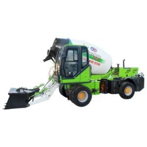 Bidirectional Driving Cab Drum and Shovel Slewing Together Self-Loading Concrete Mixer Truck