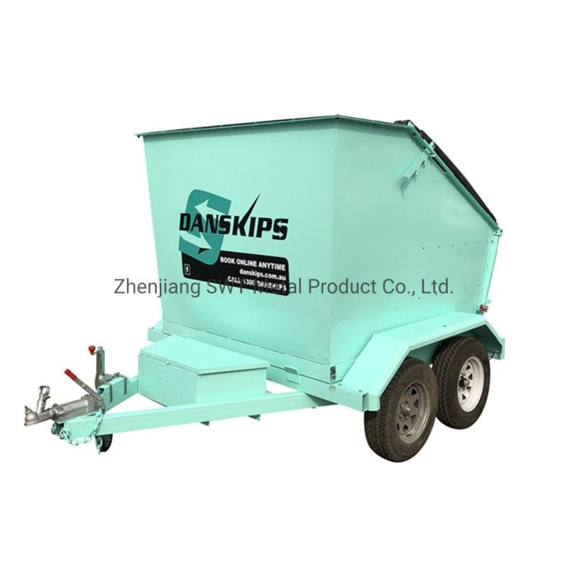 Hot Selling Overturned Dustbin Trailer for Domestic Use