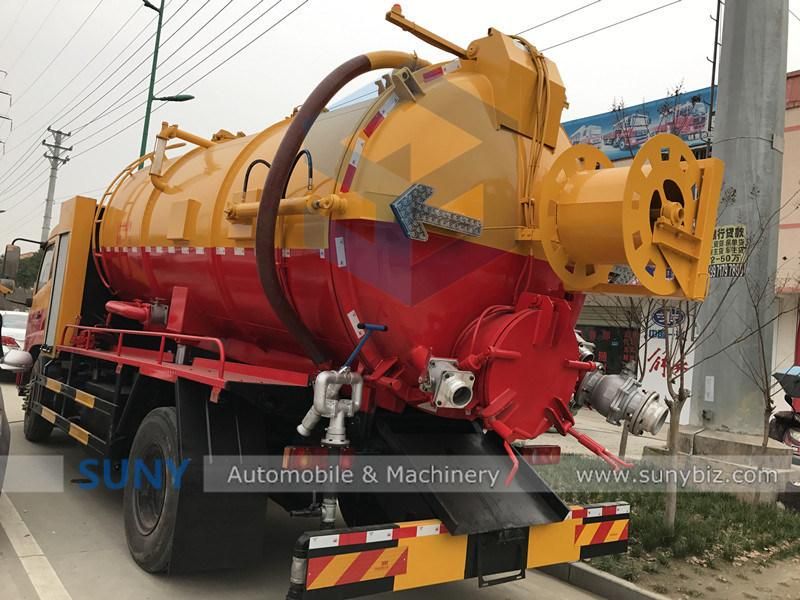 12 Cbm Combined Jetting and Vacuum Truck with High Pressure Pump for Sale