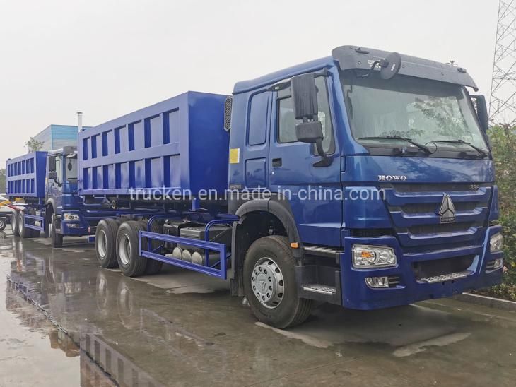 20ton Arm Hydraulic Hook Lift Garbage Truck with 20cbm Garbage Waste Container in Auto Dumping System