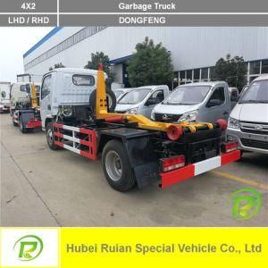 Dongfeng 4X2 5 M3 Small Hook Arm Garbage Truck