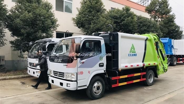 Dongfeng 6cbm Compressed Waste Garbage Compactor Waste Treatment Truck