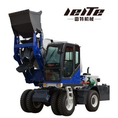 1.5m3--6m3 Mini Compact Small Mobile Concrete Mixer with Concrete Mixer Machine Self Loading Concrete Mixer