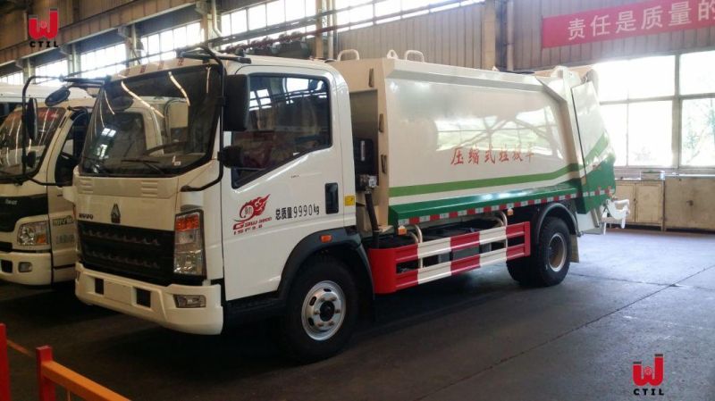 8/10/12 Cbm 4X2 Sinotruk/Sino/Sinotruck Cnhtc HOWO Garbage Transportation Truck Hydraulic