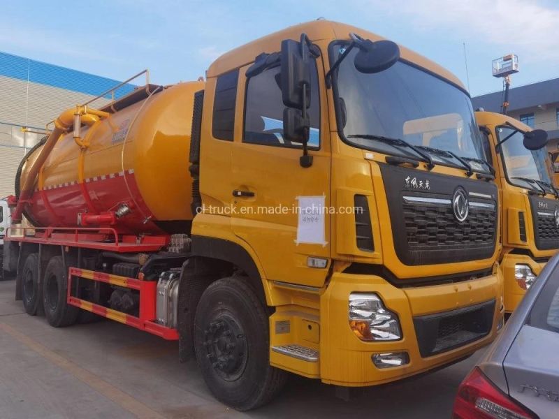 Dongfeng 6X4 33m3 Septic Pump Trucks Vacuum Sewage Suction Jetting Truck