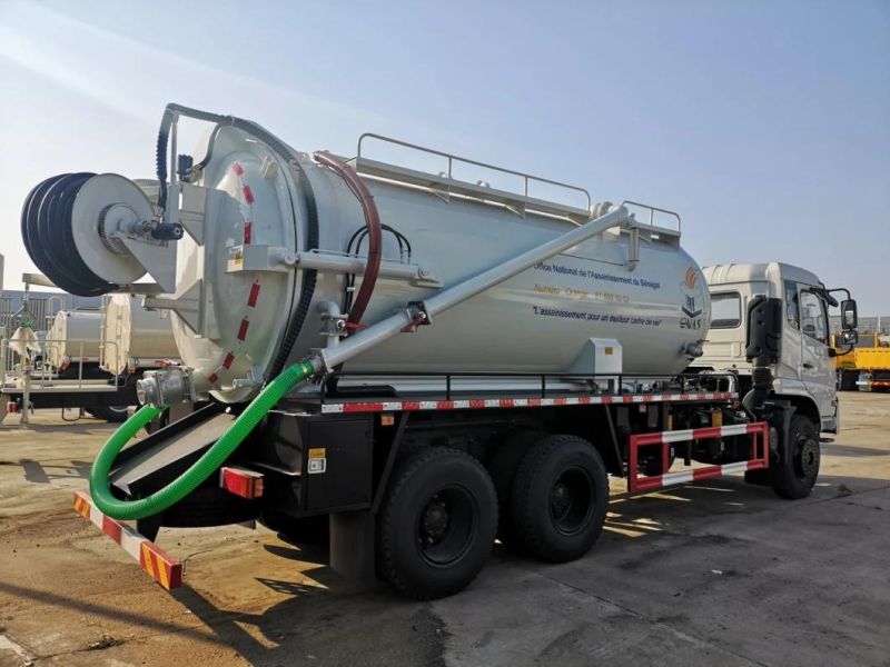 Dongfeng 18cbm, 20cbm High Pressure Cleaning Vacuum Sewage Tanker Truck