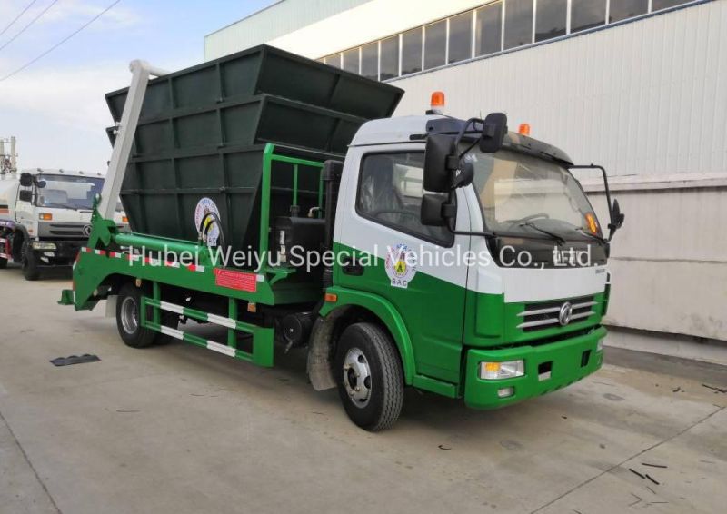 8 Cubic Garbage Bin Skip Loader Garbage Truck Swing Arm with Steel Chain Waste Bin /Trash Can