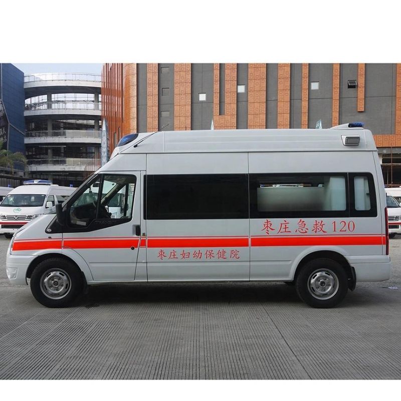 Professional Transit Emergency ICU Ford Ambulance Vehicle Install with Clinical First-Aid Equipment for Sales