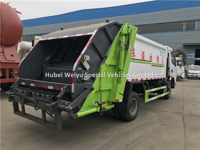 6cbm 8cbm Waste Compactor Garbage Truck Rear Loader Garbage Compressed Truck