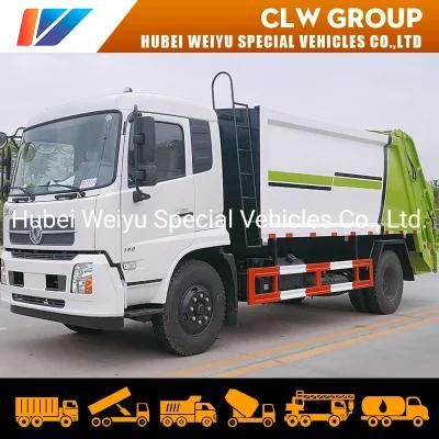 China Dongfeng Kingrun 6 Wheels 4X2 14000litres Container Waste Collect Garbage Rubbish Compactor Truck