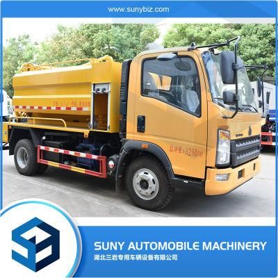 Sinotruk 4cbm Vacuum Cleaner Sewage Truck Faeces Cesspit Emptier Truck