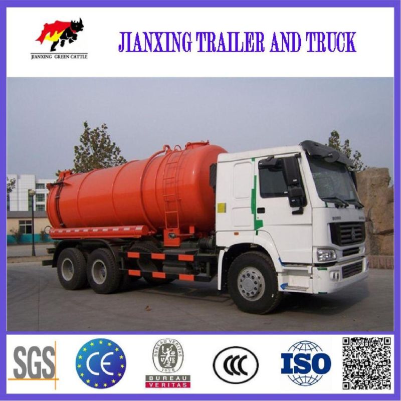 HOWO 9cbm Sewage Tank Vacuum Suction Truck