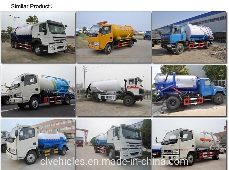 Sinotruk HOWO 4X2 8000liters 8cbm Vacuum Tank Sewage Suction Truck