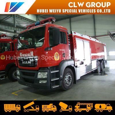 Man 6X4 Emergency Fire Truck 8tons Water and Foam Tank Fire Rescue Truck Fire Fighting Truck