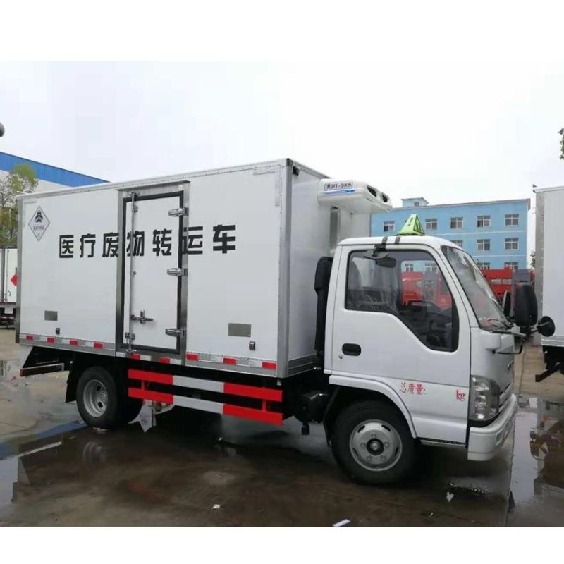 Isu-Zu Hospital Clinical Waste Disposal Truck Medical Refuse Transfer Vehicle with Refrigeration Function