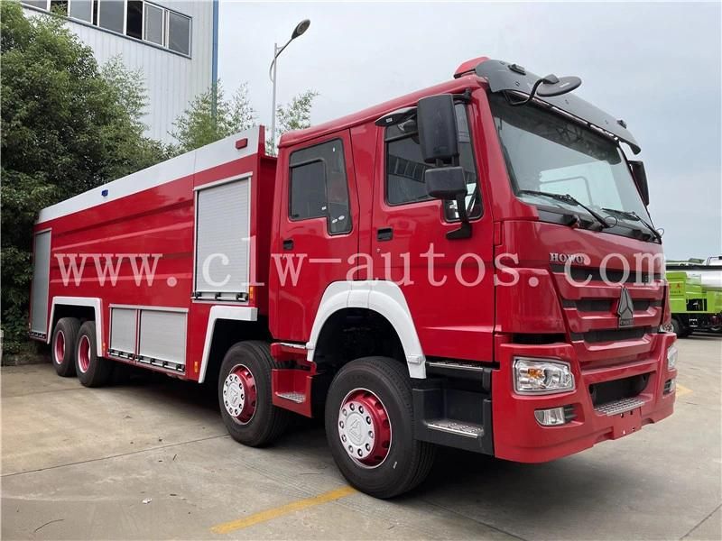 Sinotruk HOWO 8X4 371HP 20000L 20tons Fire Rescue Water and Foam Tank Truck Fire Fighting Truck Emergency Fire Engine Fire Pumper Trucks