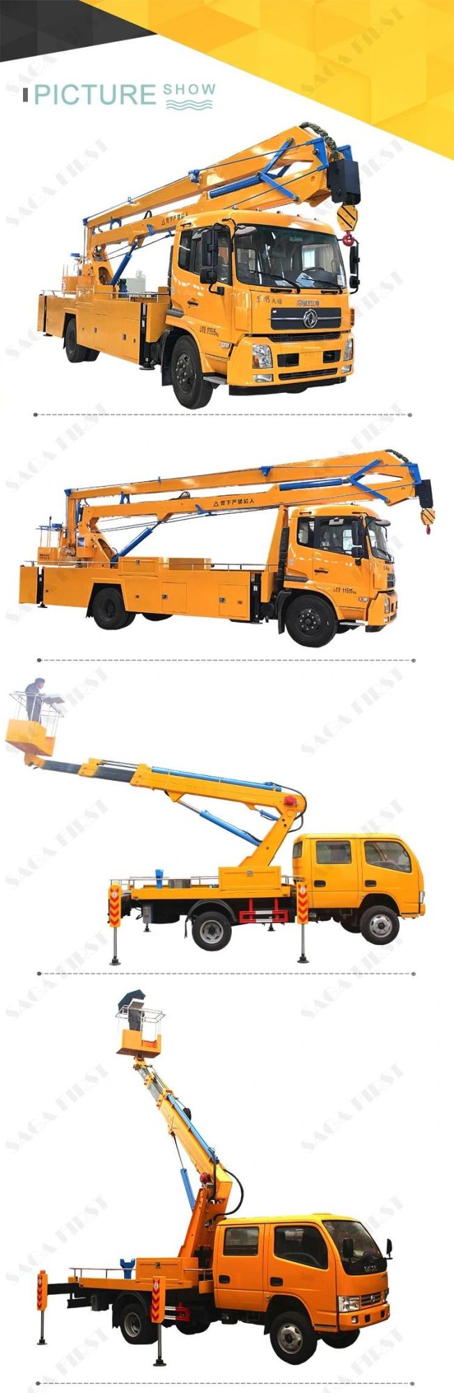 10m 16m Aerial Work Truck Mounted Articulated Boom Lift