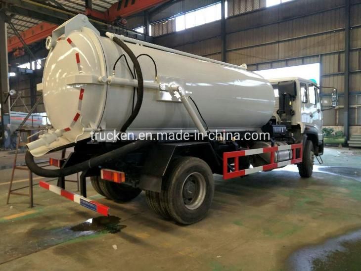 Sinotruk 12000 Liters Vacuum Suction Sewer Cleaning Sewage Tanker Truck