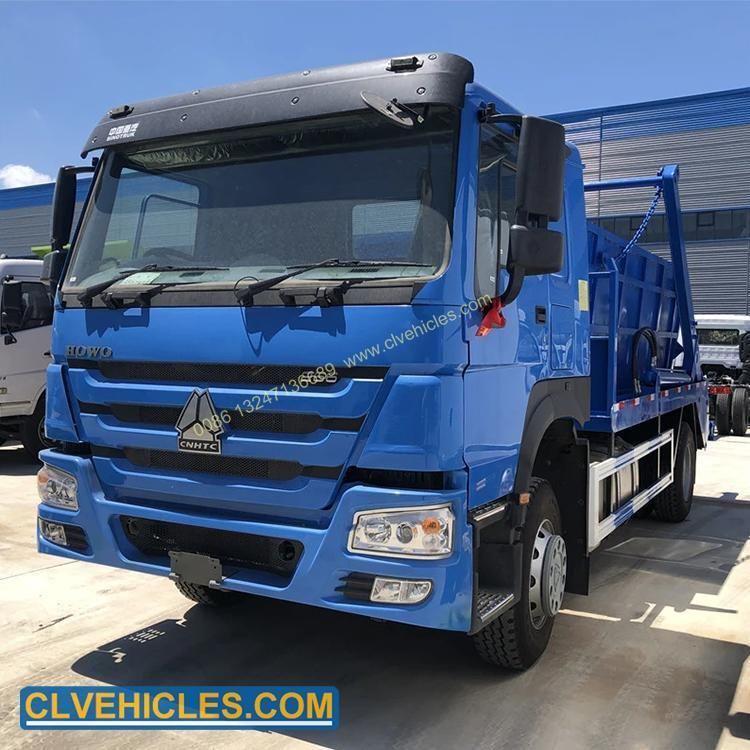 Sinotruk 4X2 266HP 7cbm Skip Loader Garbage Truck