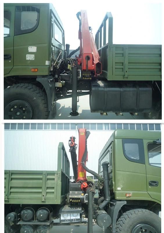 Dongfeng 6X6 All Wheel Drive Mobile Truck Mounted Knuckle Boom Crane for Sale