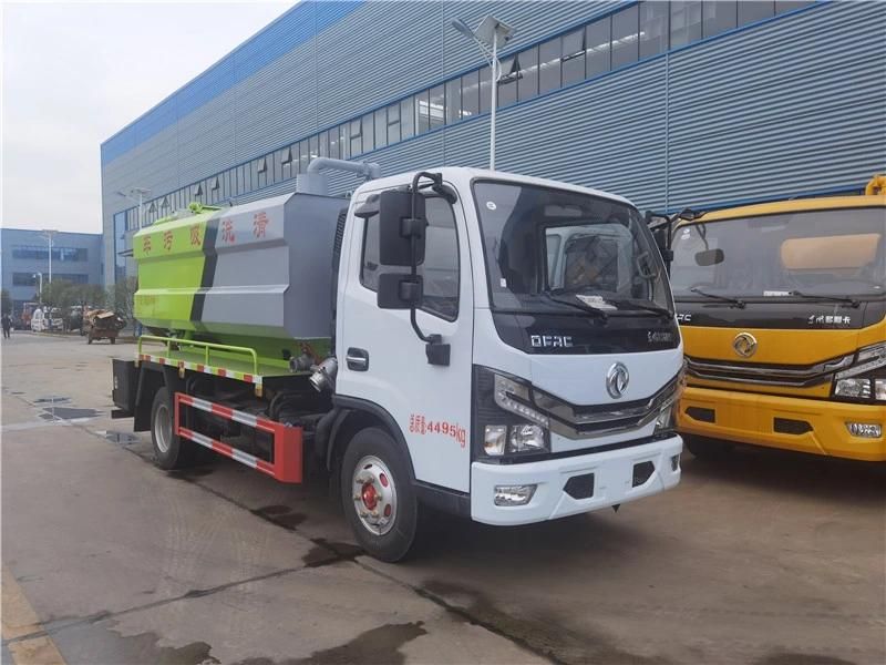 China Hot Sale Dongfeng 4*2 4cbm Sewage Vacuum Suction High Pressure Jetting Cleaning Truck 5000 Liters Sewage Suction Truck