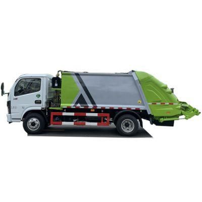 High Efficiently 6m3 Refuse Compactor Truck with PLC or Can Operation System and 2 Waste Water Tank for Sales