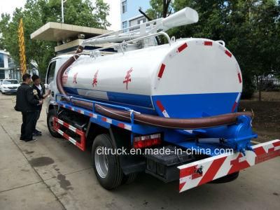 4X2 Dongfeng 5000 Liters Mini Sucking Sludge Septic Fecal Vacuum Tank Truck for Sale