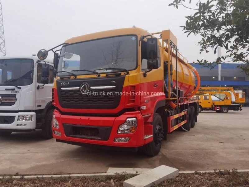 Dongfeng 6X4 33m3 Septic Pump Trucks Vacuum Sewage Suction Jetting Truck