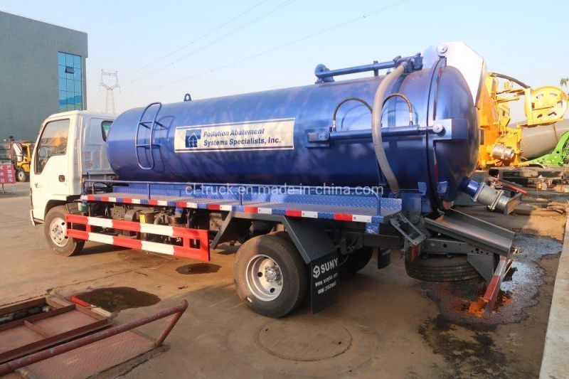 Factory Selling Janpan 3-5cbm I Suzu Vacuum Sewage Drainage Pump Truck High Pressure Vacuum Suction Truck
