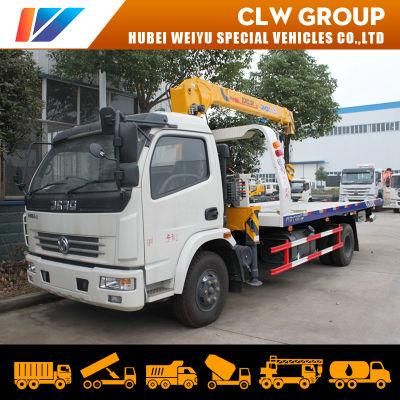 Dongfeng Accident Recovery Vehicle with 4 Tons Crane Platform Wrecker Tow Truck
