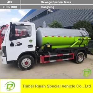 Dongfeng 4X2 8000L Sewage Suction Truck for Sale