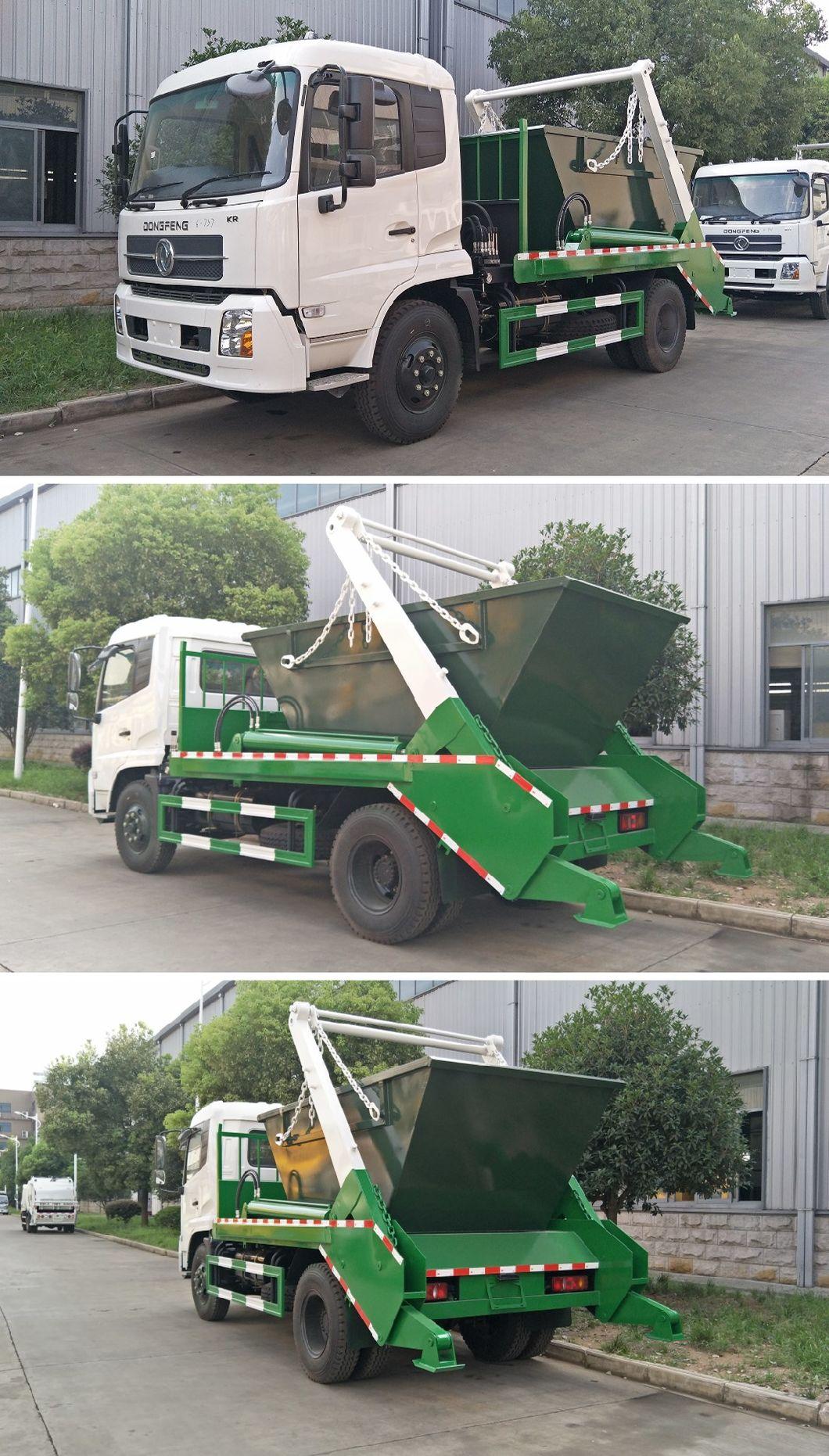 Left/Right Hand Drive Skip Loader Container Swing Arm Garbage Truck 10cbm for Sale