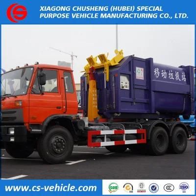 HOWO/Dongfeng 6X4 Swing Arm Type Garbage Truck Hook Lift Garbage Truck for Sale