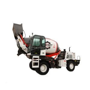 Road Construction 5m3 Mobile Auto Feeding Self Priming Water Concrete Mixer