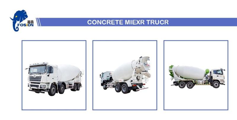 White Color Concrete Mixer Truck Heavy Duty Truck Construction