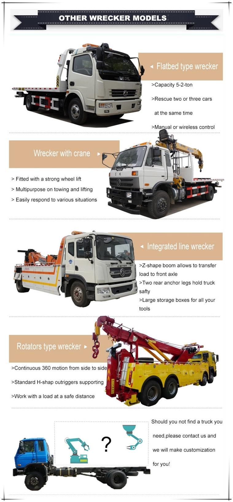 HOWO 6X4 10 Wheels 10ton-15ton Integrated Towing Rotator Truck for Sale